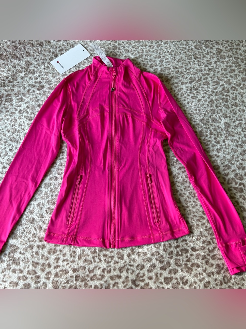 lululemon athletica Hot Pink Full-Zip Bomber Jacket